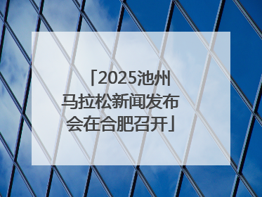 2025池州马拉松新闻发布会在合肥召开