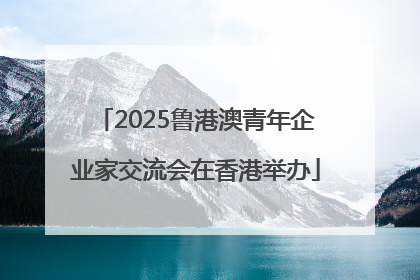 2025鲁港澳青年企业家交流会在香港举办