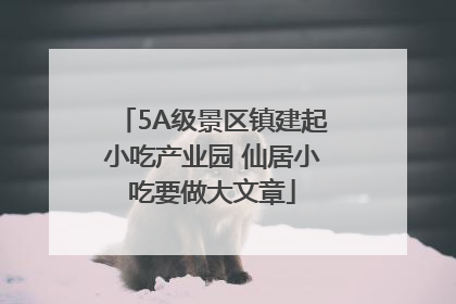 5A级景区镇建起小吃产业园 仙居小吃要做大文章