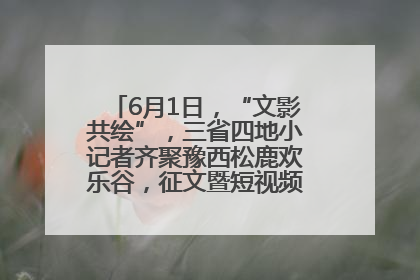 6月1日，“文影共绘”，三省四地小记者齐聚豫西松鹿欢乐谷，征文暨短视频大赛精彩启幕！