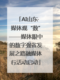 AI山东·媒体观“数”——媒体眼中的数字强省发展之路融媒体行活动启动
