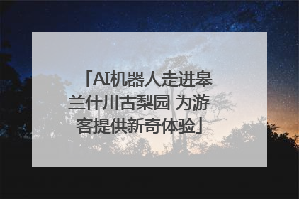 AI机器人走进皋兰什川古梨园 为游客提供新奇体验