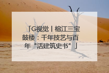 G视觉丨榕江三宝鼓楼：千年技艺与百年“活建筑史书”