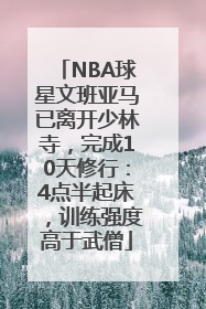NBA球星文班亚马已离开少林寺，完成10天修行：4点半起床，训练强度高于武僧