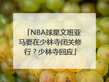 NBA球星文班亚马要在少林寺闭关修行？少林寺回应